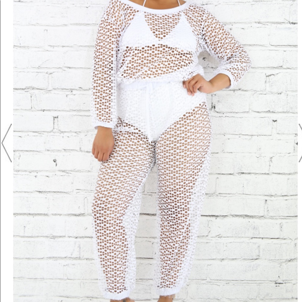 Fishnet Cover-Up Jumpsuit